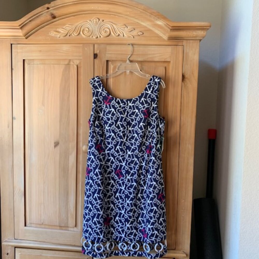Adorable NWT Vintage Lily Pulitzer Nautical Delia Dress- S- 10